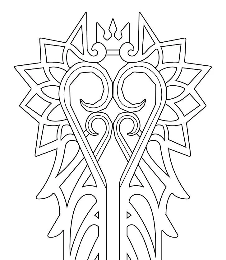 Keyblade (Combined Keyblade) from Kingdom Hearts- Blueprint Download