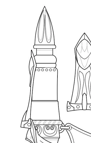 Mercy Staff (League- Knight skin) Overwatch- Blueprint Download (Copy)
