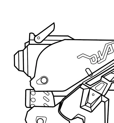 D.VA's Gun (Classic skin) from Overwatch- Blueprint Download