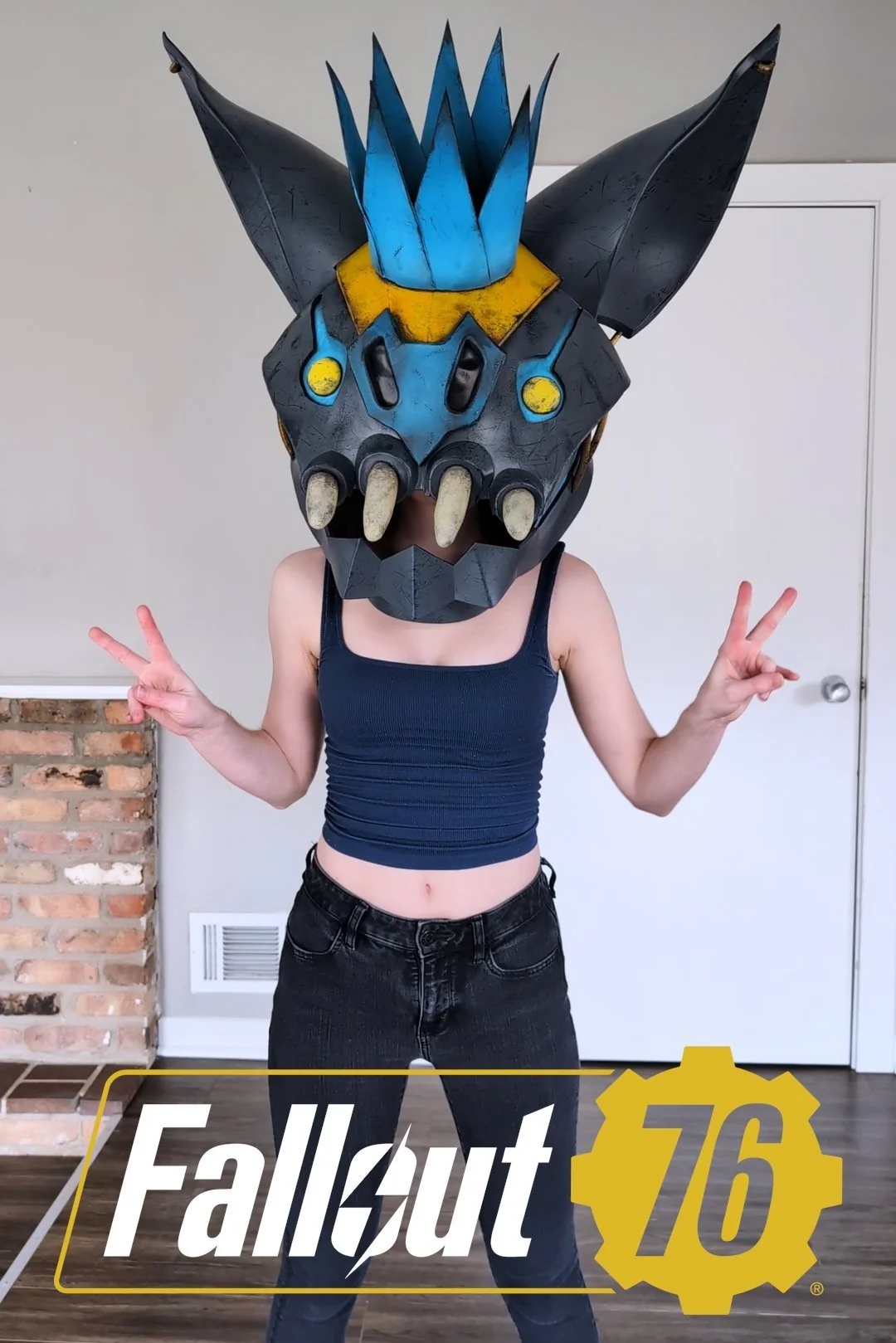 Glowing Scorchbeast Queen Mask from Fallout 76 by Tiffany Gordon Cosplay