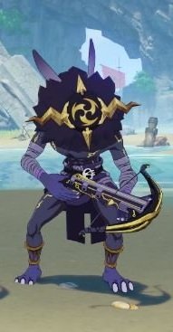 Electro Hilichurl Mask Reference Image from Genshin Impact