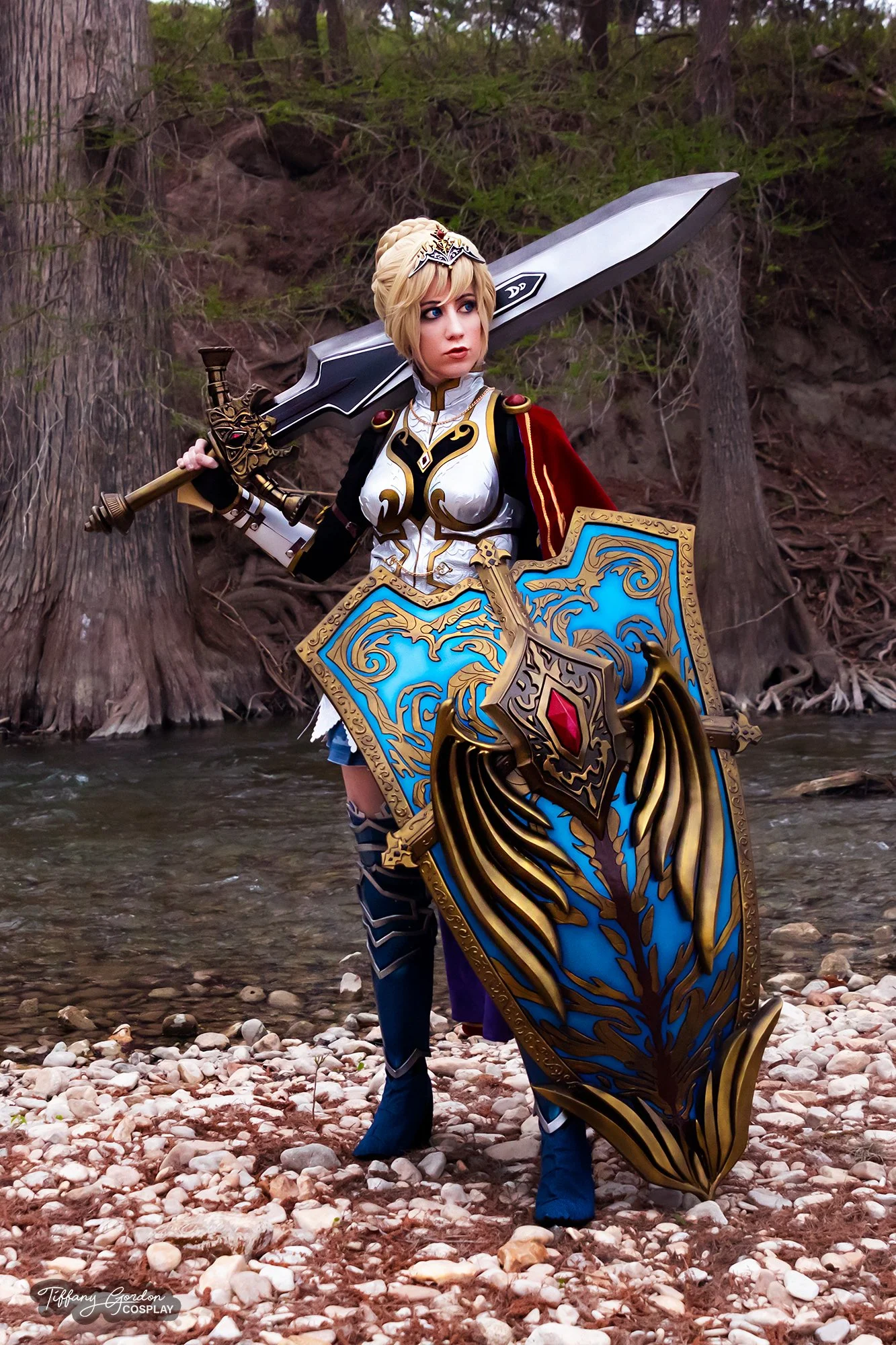 Sacred Shield Charlotte cosplay from Final Fantasy Brave Exvius by Tiffany Gordon Cosplay