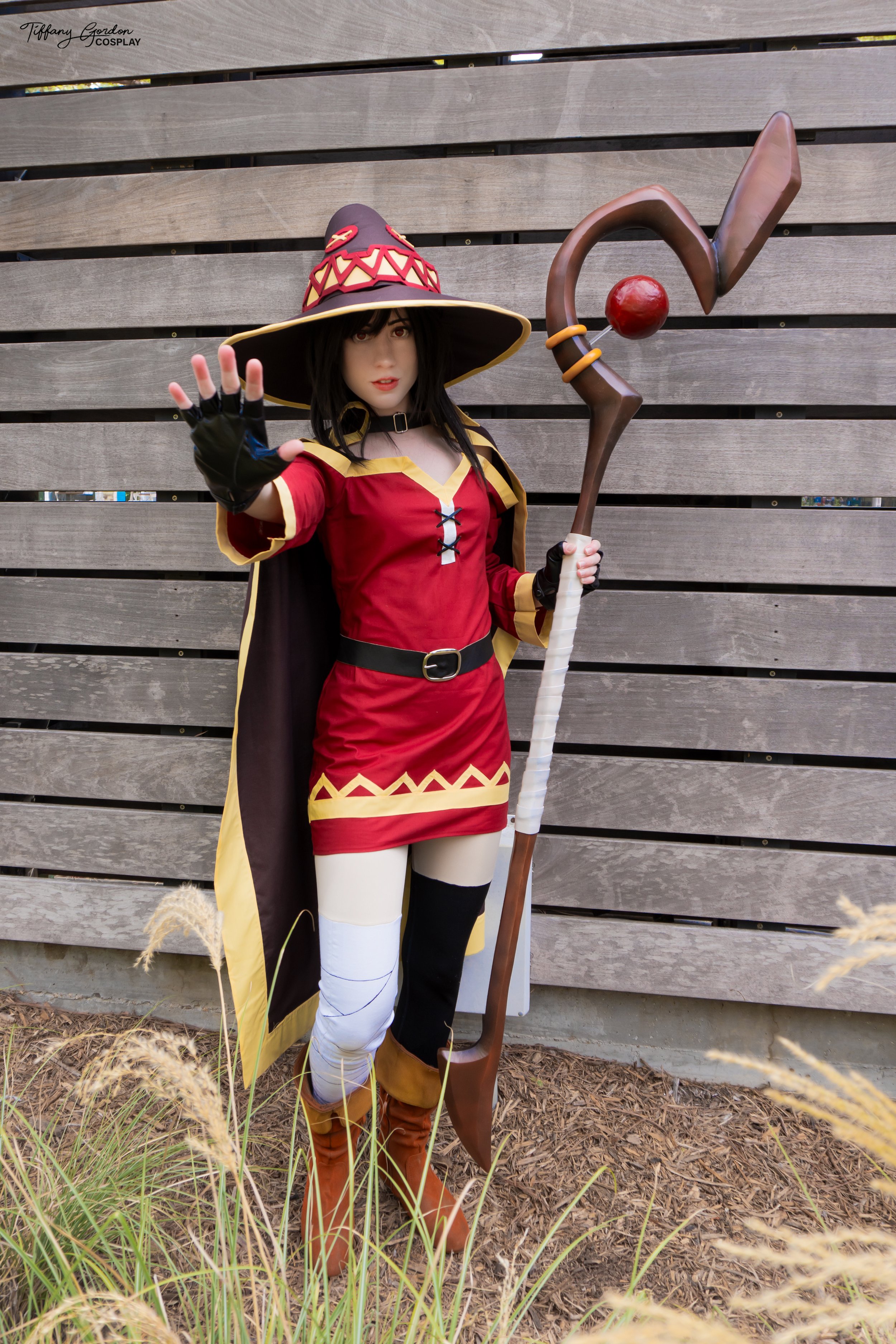 Megumin cosplay from KonoSuba by Tiffany Gordon Cosplay