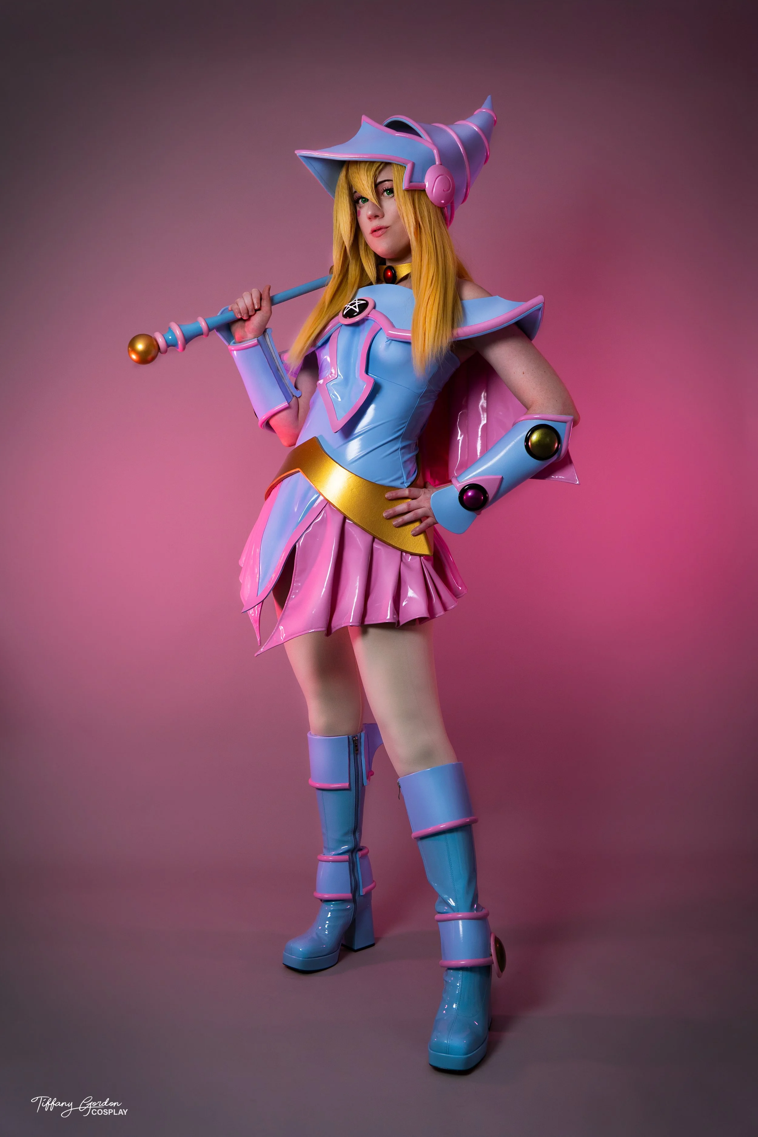 Dark Magician Girl cosplay from Yu Gi Oh by Tiffany Gordon Cosplay