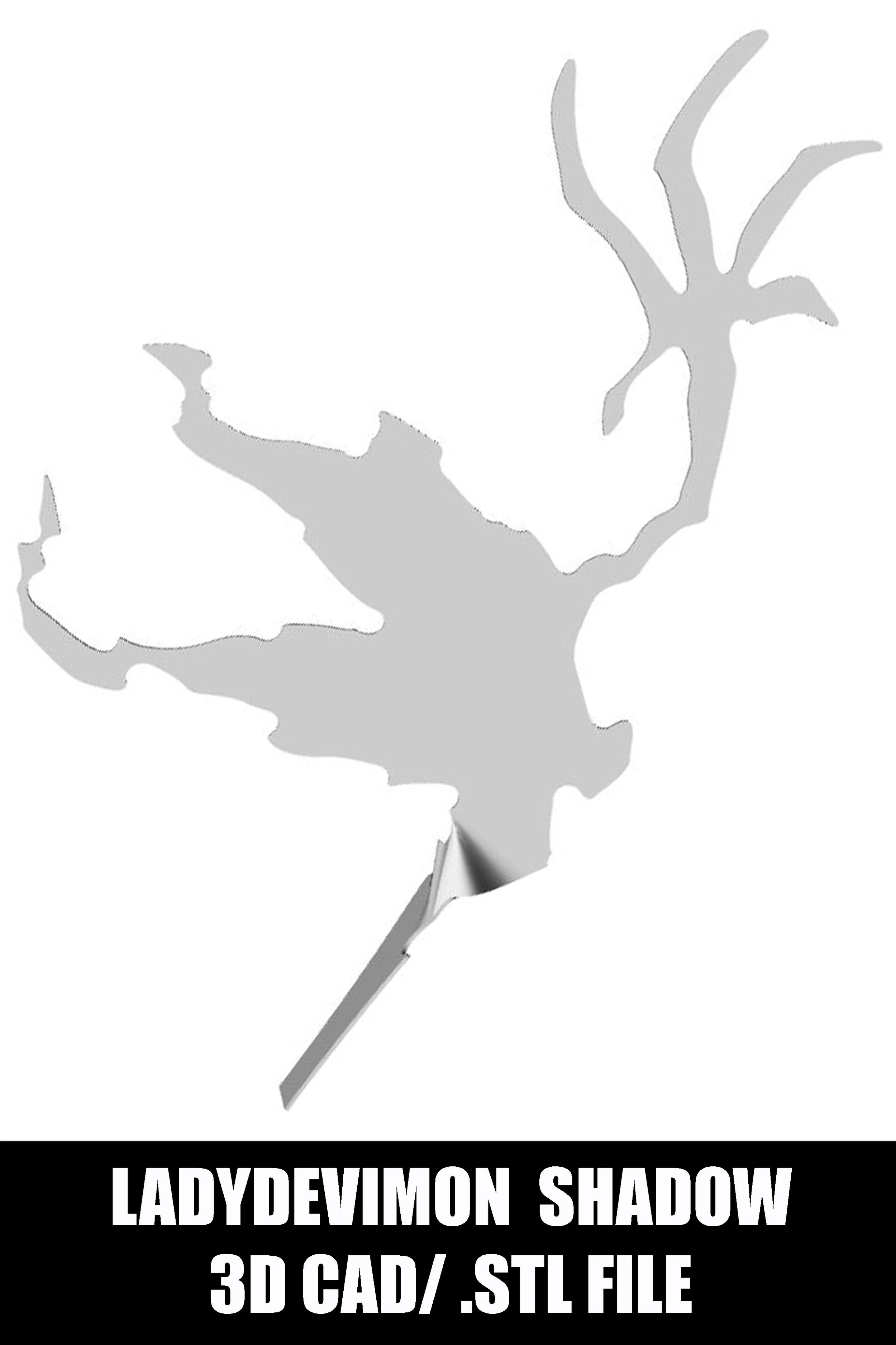 LadyDevimon's Shadow/Ghost from Digimon- 3D CAD/ .stl File