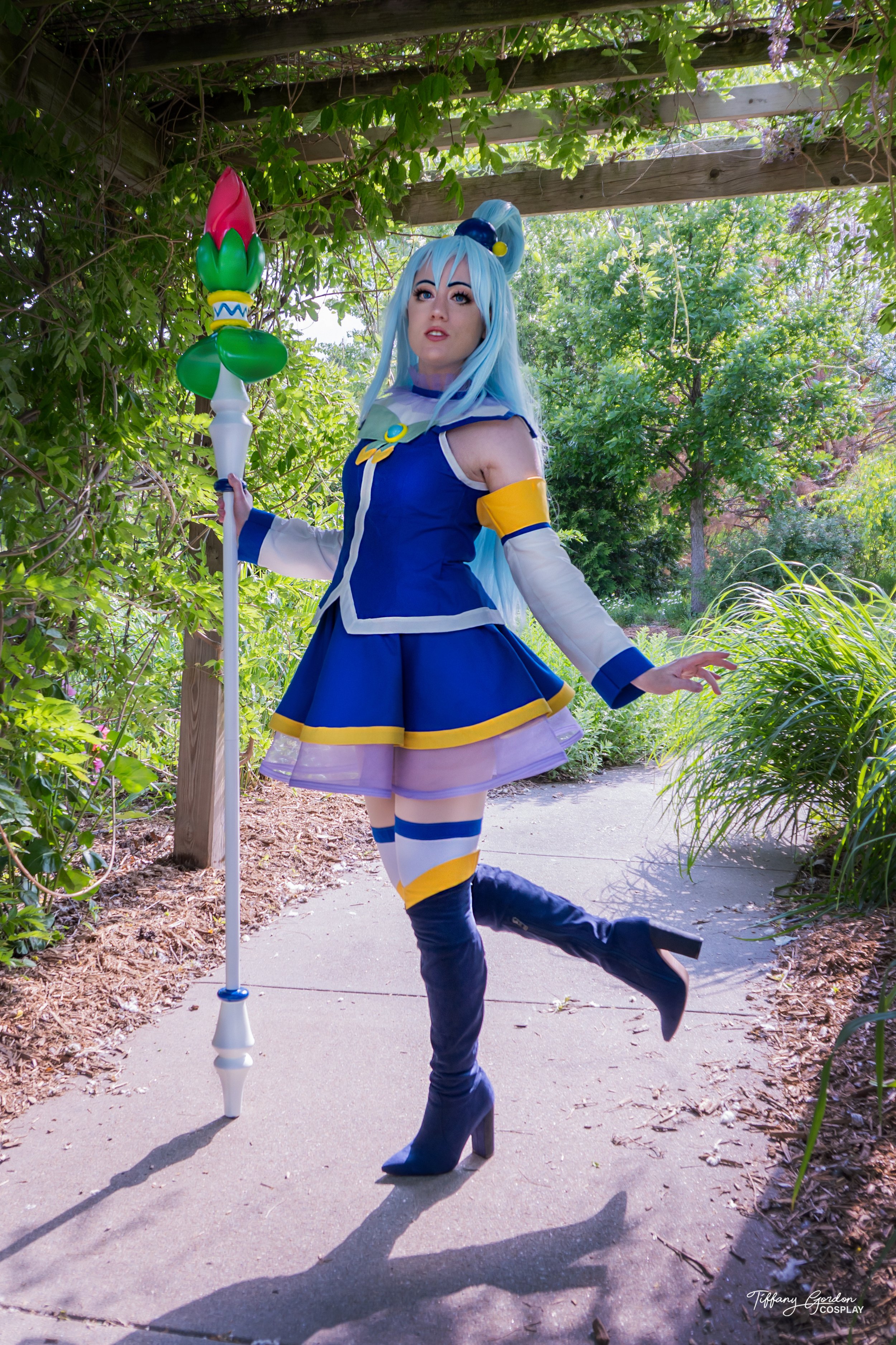 Aqua cosplay from KonoSuba by Tiffany Gordon Cosplay