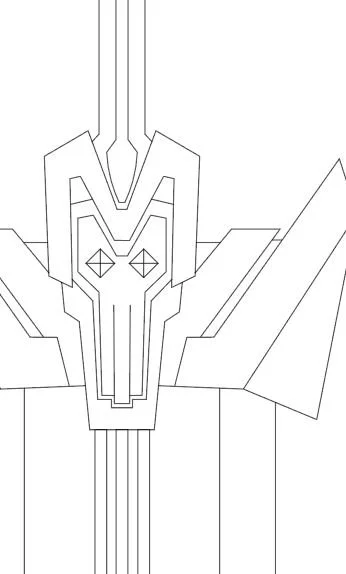 Magik's Sword (Punkchild skin) from Marvel Rivals- Blueprint Download