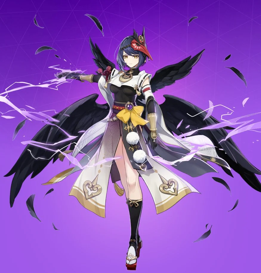 Kujou Sara Reference Image from Genshin Impact
