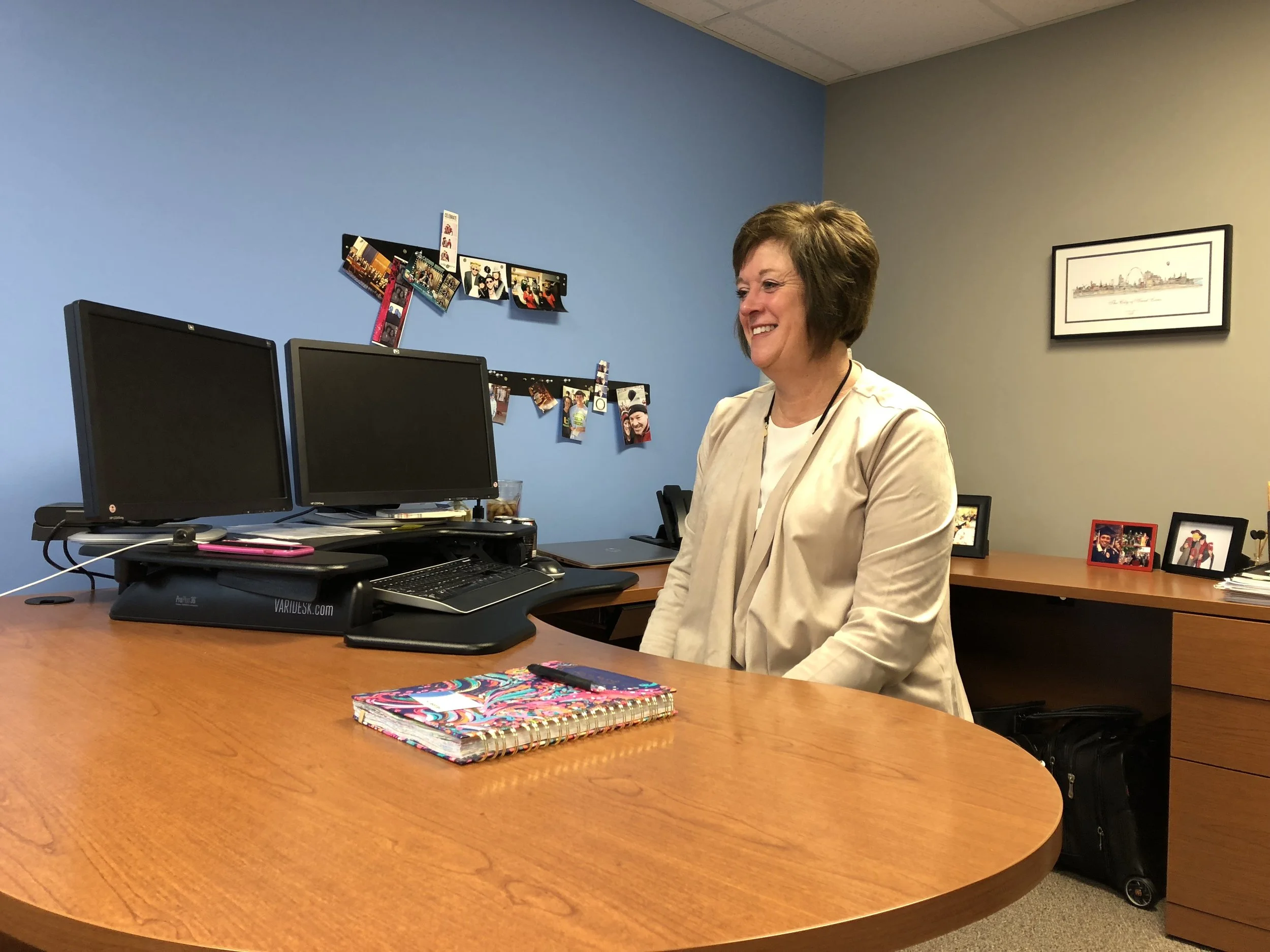 Mary gives AdaptBN a tour of her office. (Credit: Erik Prenzler)
