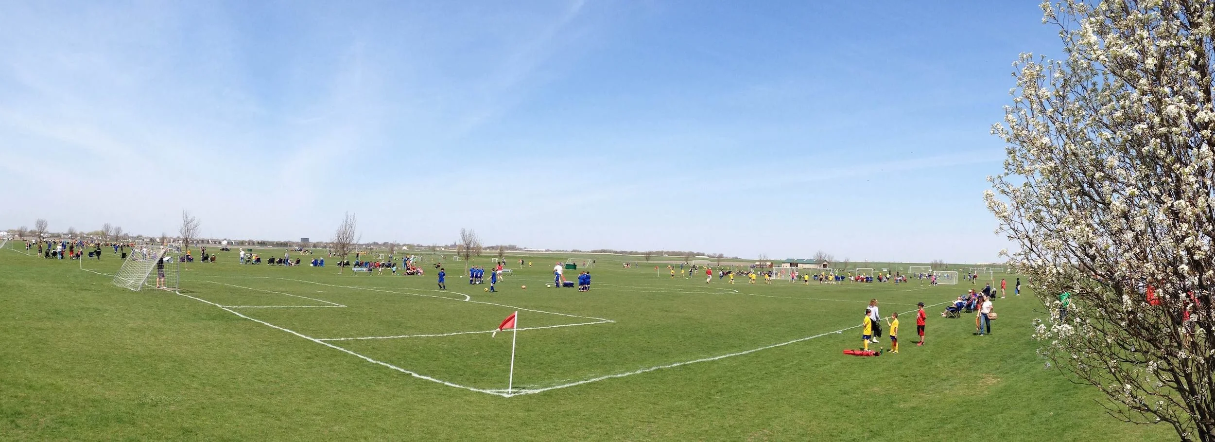 The Prairie Community Soccer League is in charge of operating the current sports complex at Bloomington’s Central Illinois Regional Airport, where several local sports leagues regularly hold practices and games. (Image credit: PCSL Facebook)