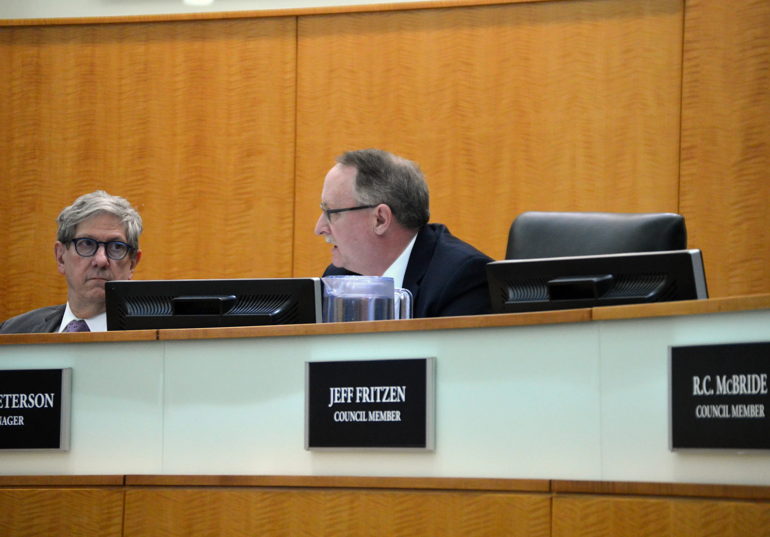 Normal City Manager Mark Peterson attended his final Council meeting Monday night. Peterson will retire March 30 and Deputy City Manager Pamela Reece will take over the position. (Image Credit: Breanna Grow)