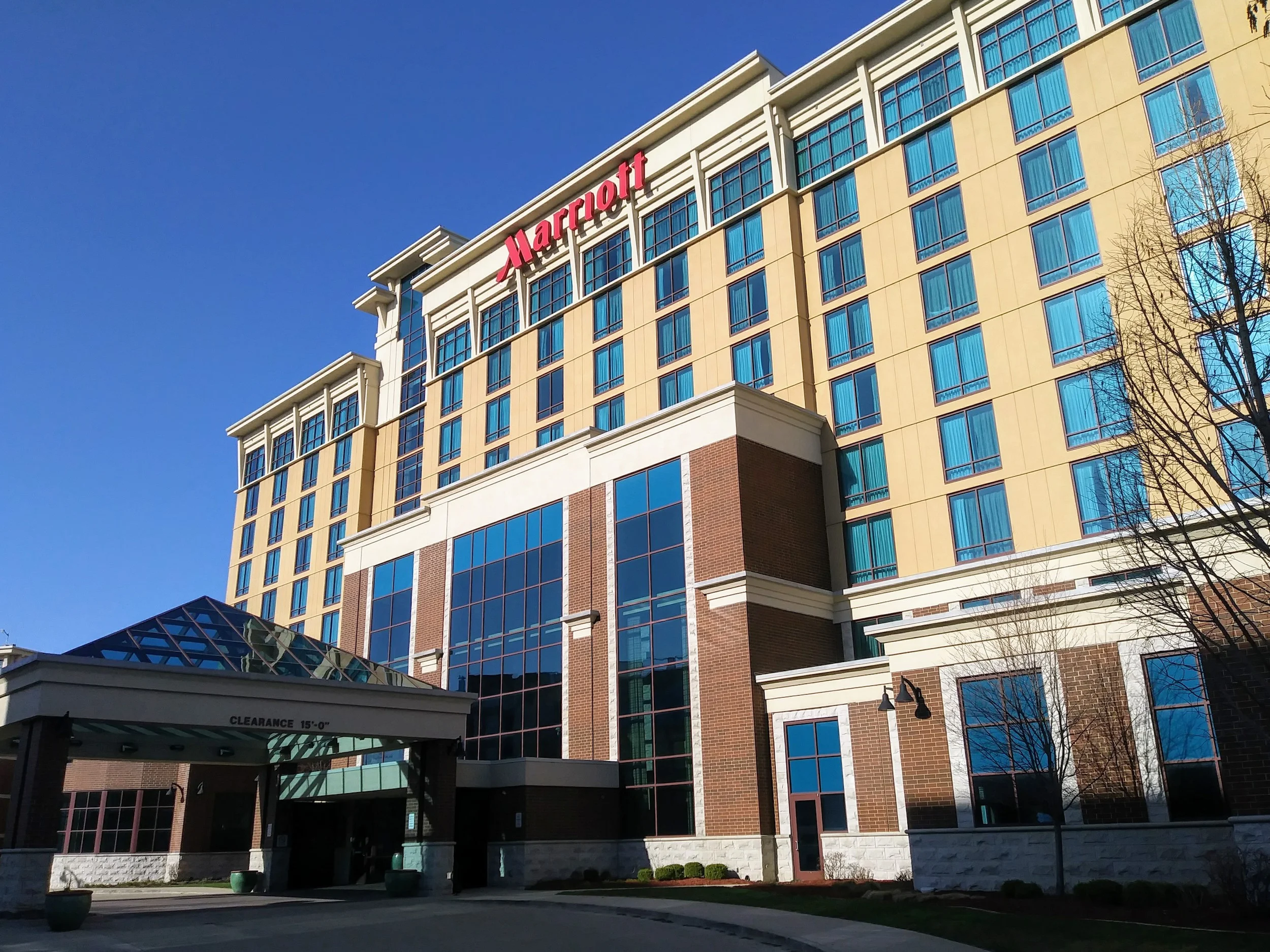 The owner of the Marriott Hotel and Conference Center at 201 Broadway Ave. in Uptown Normal plans to sell the development. (Image credit: Breanna Grow)