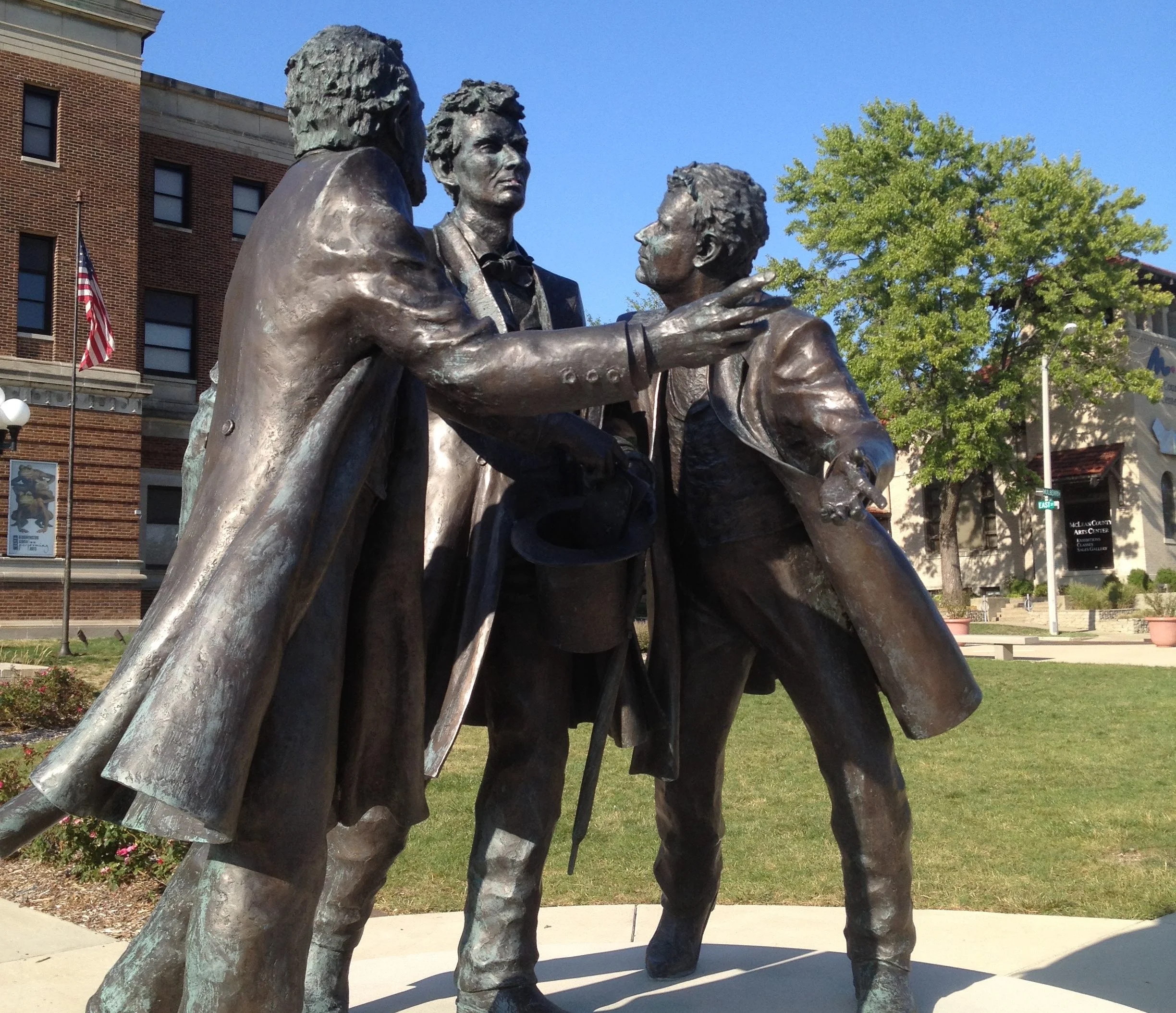 A Bloomington Fire Department special committee wants to commission Andrew Jumonville, the local artist behind the Lincoln-Fell-Davis statue at the Bloomington Center for the Performing Arts, to create a lifesize statue of a firefighter for a planned service memorial at Miller Park. (Photo: Andrew Jumonville/ Exhibit Artists )