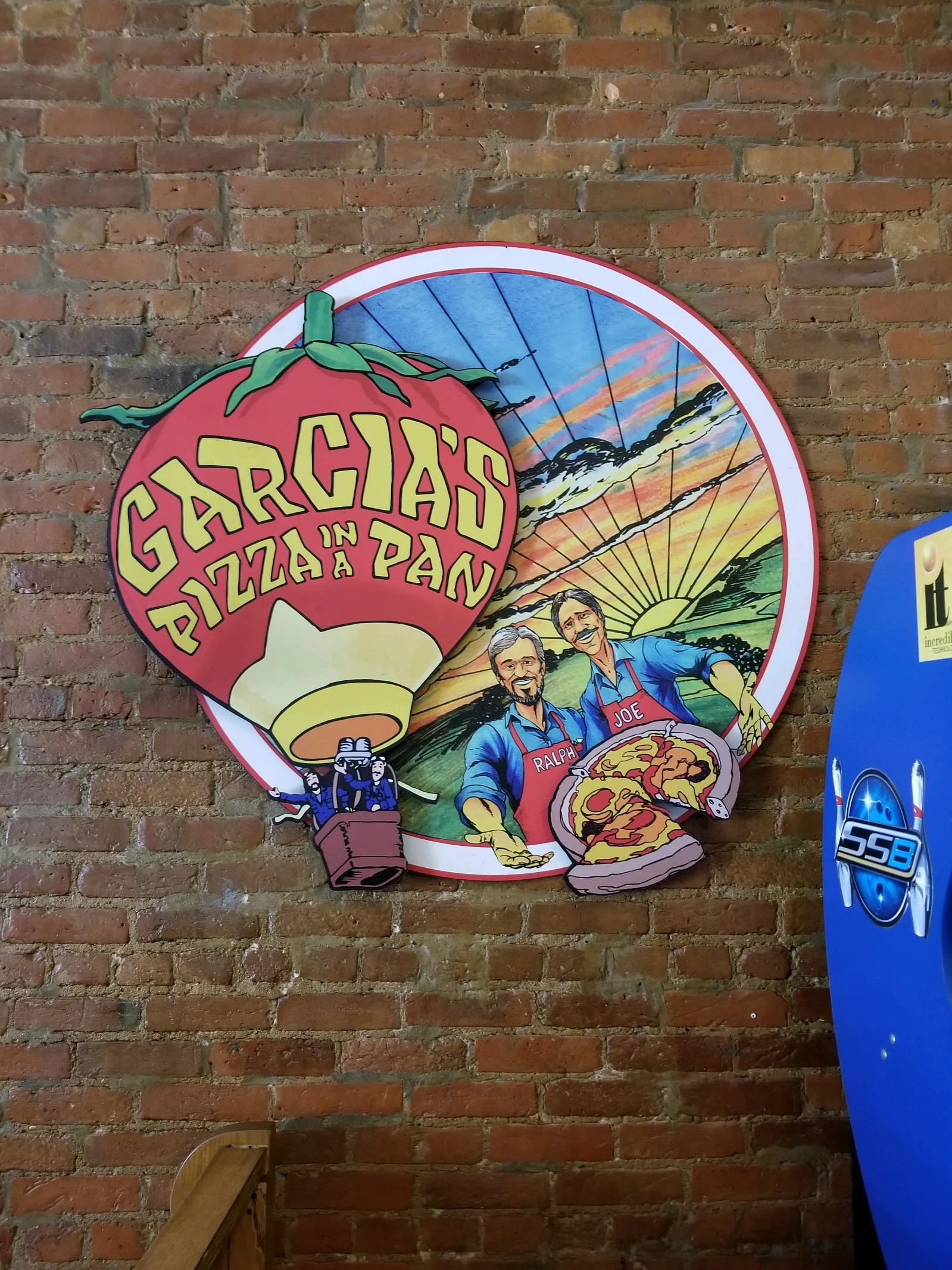 The famous logo of Garcia's Pizza in a Pan (Photo: Molly Crusen Bishop)