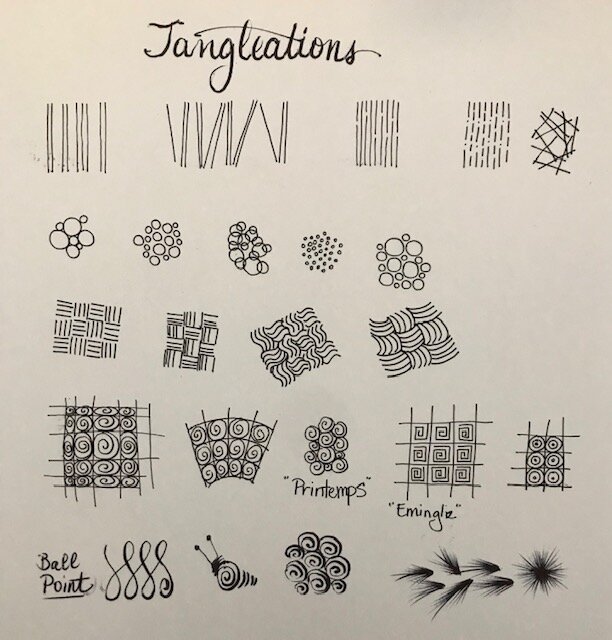  Here’s some variations (tangleations)  to the patterns we used, what others can you think of? 