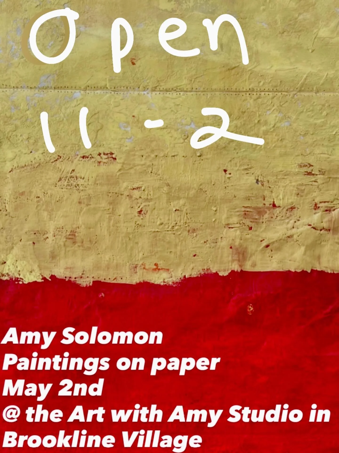 Rain date May 3rd. Trusty 7th grader helping me@clean the space so I do hope you can stop in :).