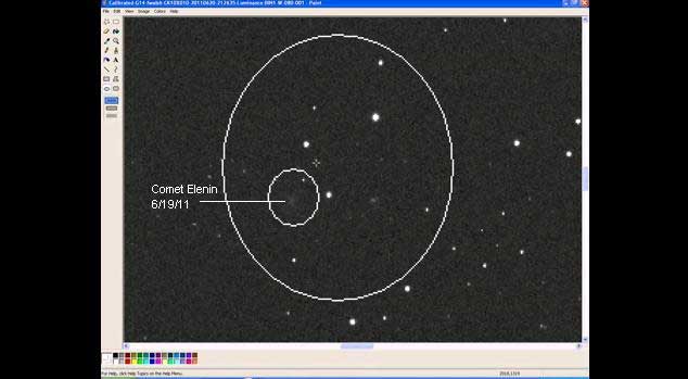 My First image of C/2011 X1 (Elenin) using ITelescope.Net