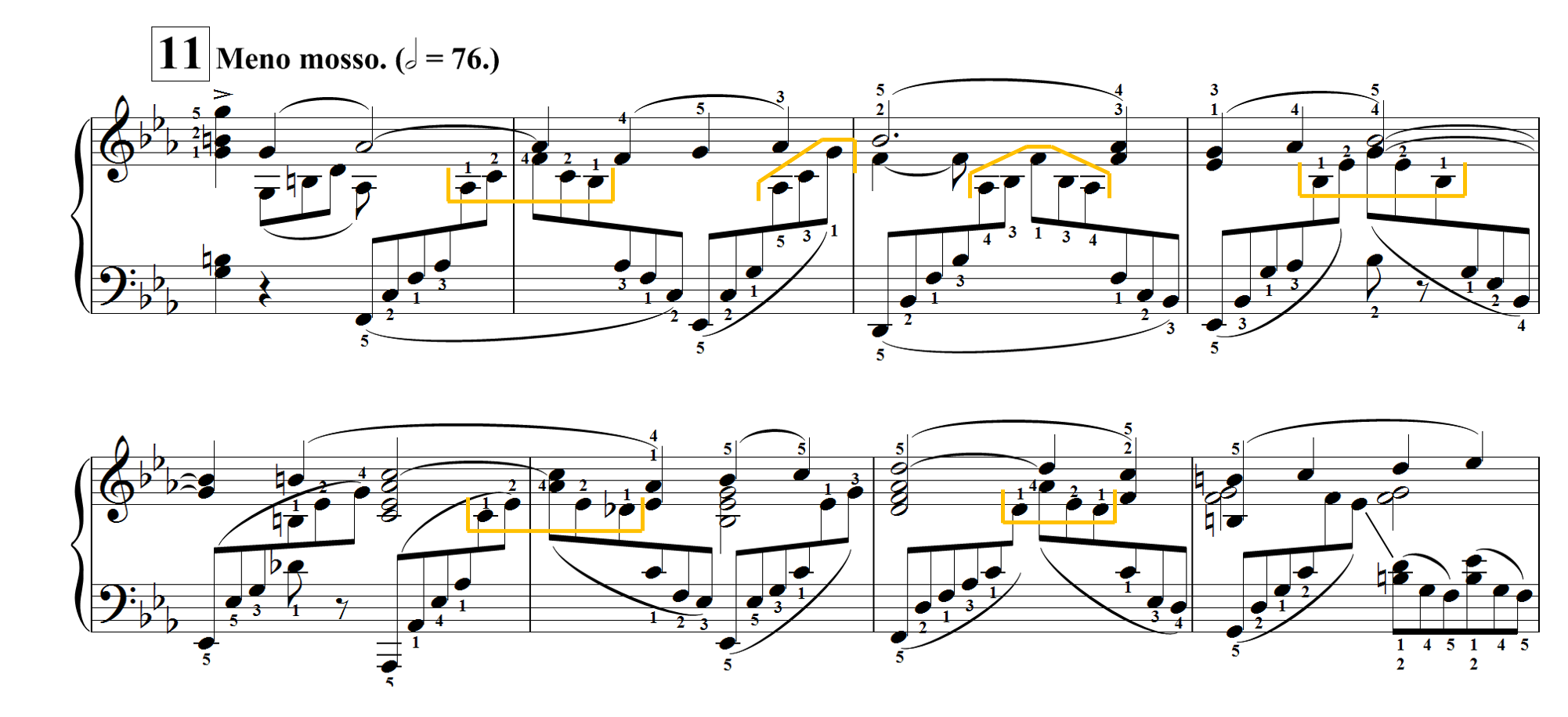 Espera un minuto Hermano personaje Piano fingerings for RACHMANINOFF | Piano Concerto No. 2 in C Minor, Op.  20: I. Rehearsal 11 — Piano Tricks