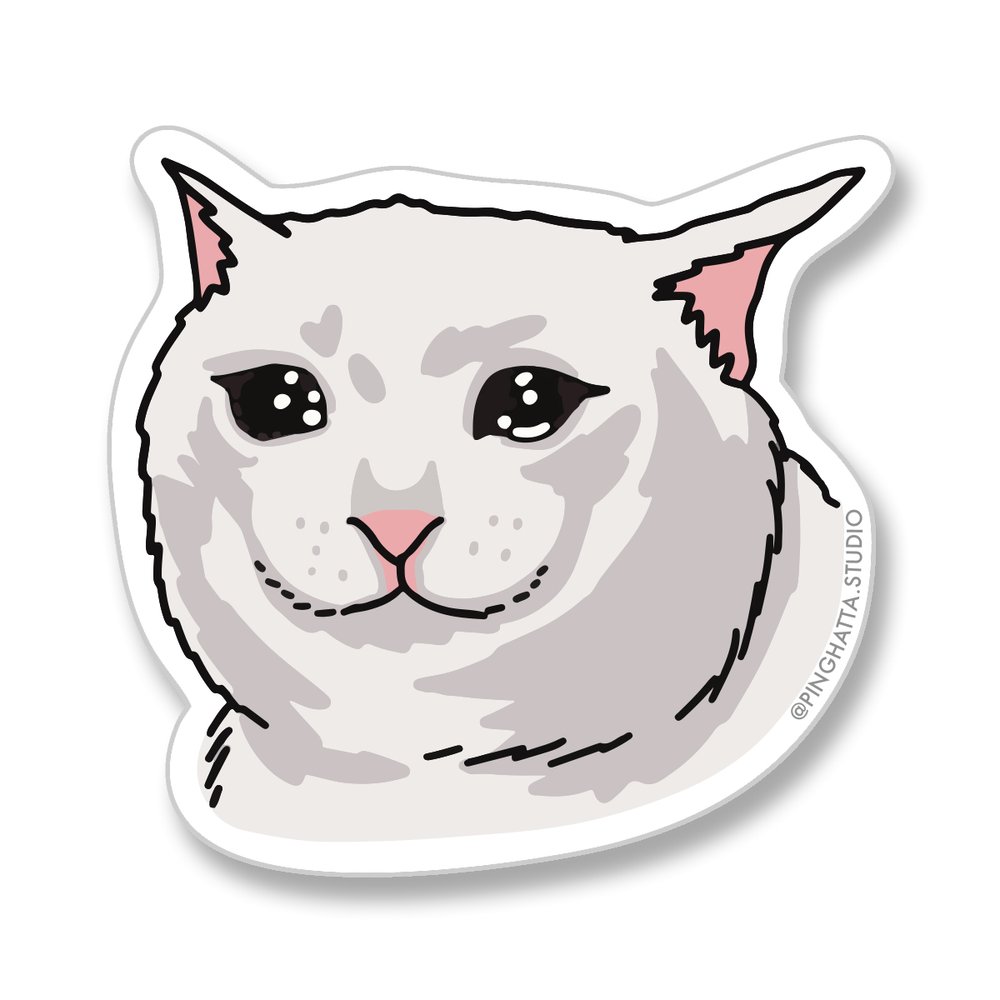 Scared Cat Meme Stickers for Sale  Cat stickers, Cat memes, Cute stickers