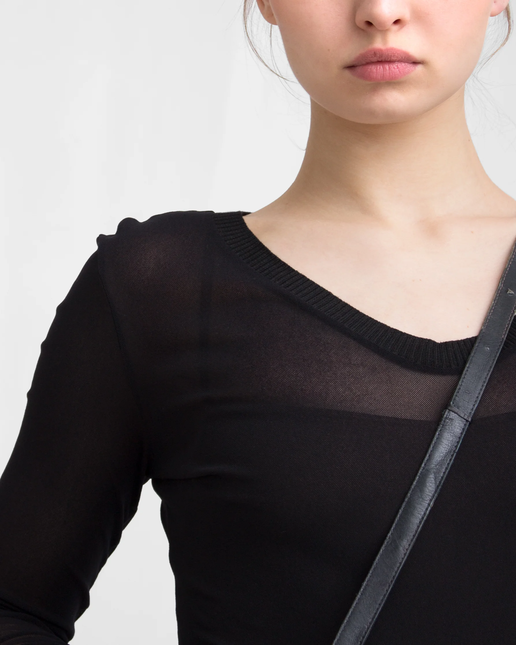 Trussardi long black tight shear dress 4.jpg