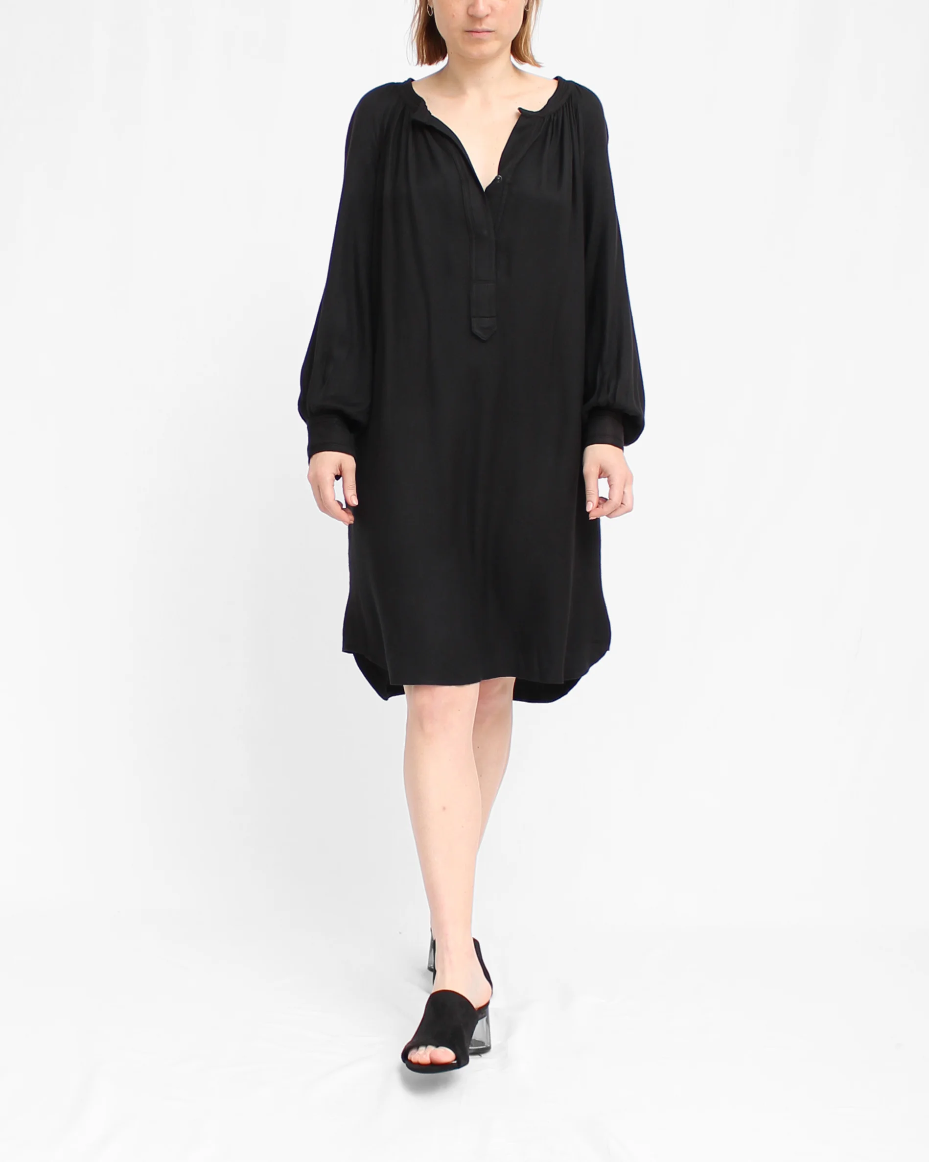 Isabel Marant Vintage Oversized Black Shirt Dress 2.jpg