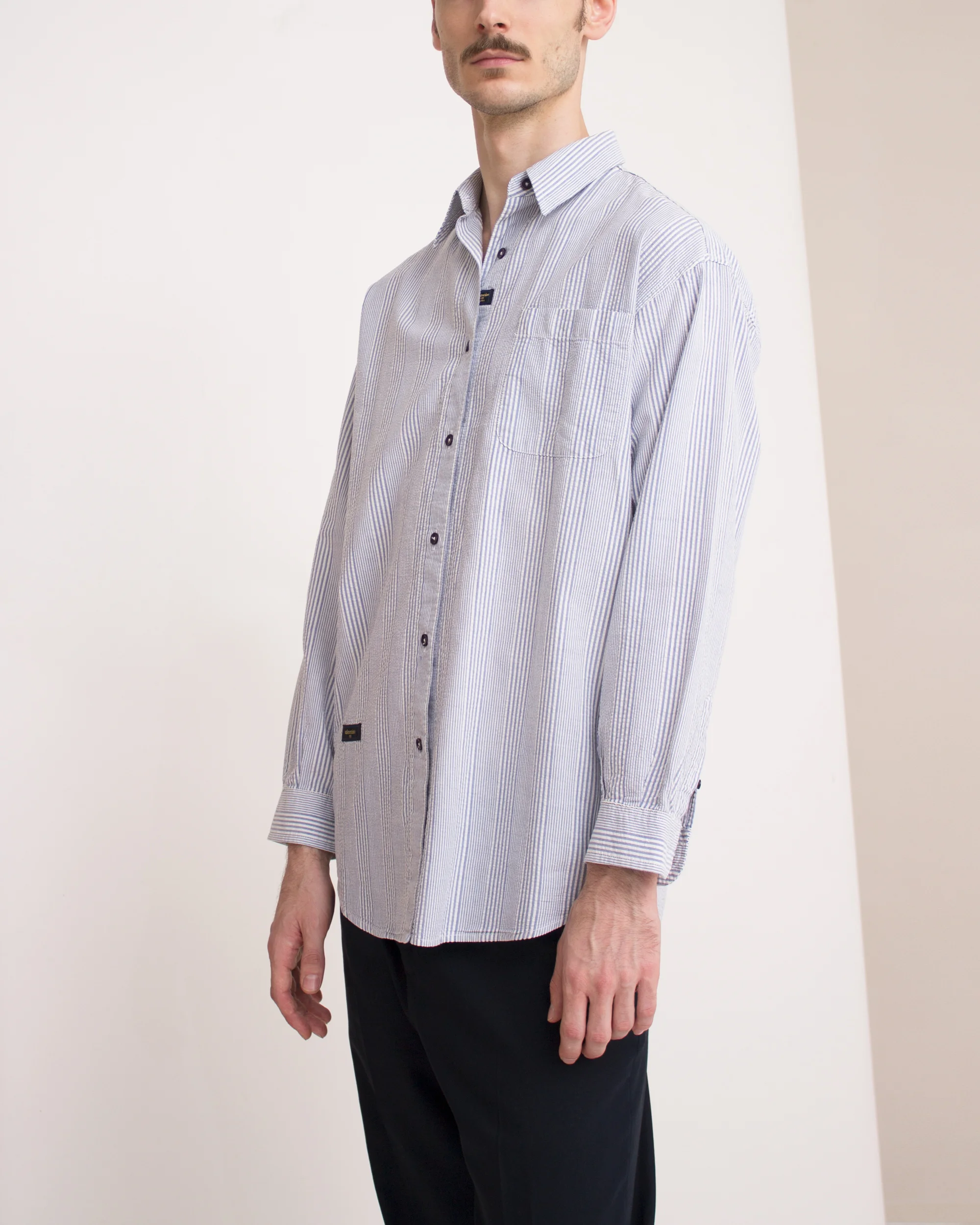 Valentino Striped Vintage Button up shirt men 5.jpg