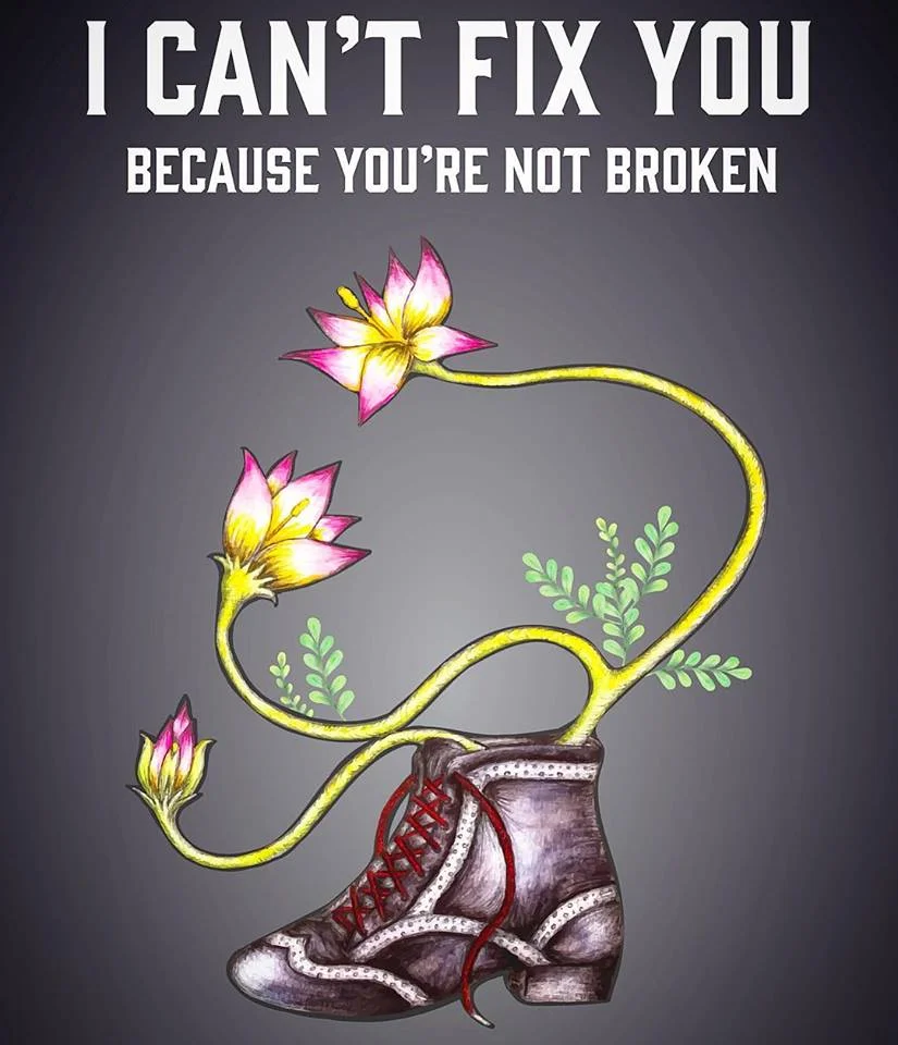 Cover Art for "I Can't Fix You - Because You're Not Broken" by Dr. Jo Eckler, PhD and RYT