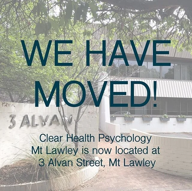 We are excited to announce that our Mt Lawley clinic has relocated to a new, larger and beautiful premise, also in Mt Lawley. 
The new site provides easy access to parking, an abundance of natural light and a calm and quiet environment for our clients. 
Situated at 3 Alvan Street, Mt Lawley, we have ample free parking, disabled access and are conveniently located close to public transport.

If you have any queries or would like to book an appointment, please feel free to call our admin team on (08) 6424 8177 or email office@clearhealthpsychology.com.
The Clear Health Psychology team is looking forward to seeing you. 
#telehealth #psychologistperth #mentalhealth #psychology #psychologist #alliedhealth #clearhealthpsychology #psychologymelbourne #psychologysydney #psychologyaustralia #telemedicine #mentalhealthawareness #anxiety #depression #selfcare