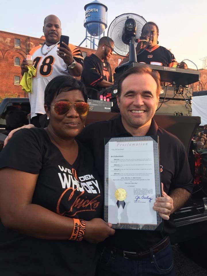 Sonji Rogers (Who Dey Chick CEO) & John Cranley (Mayor of Cincinnati)