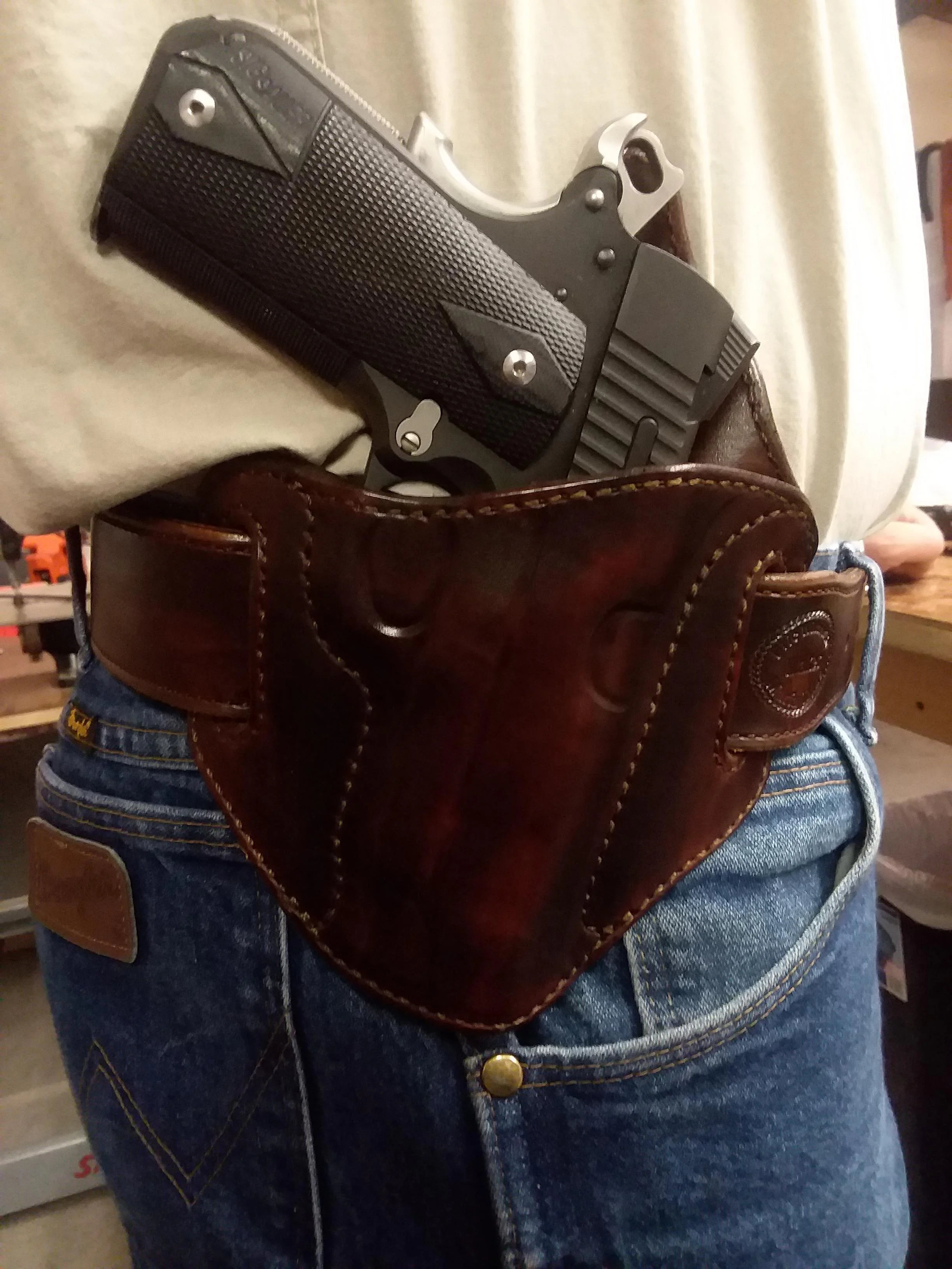 1.75 leather gun belt