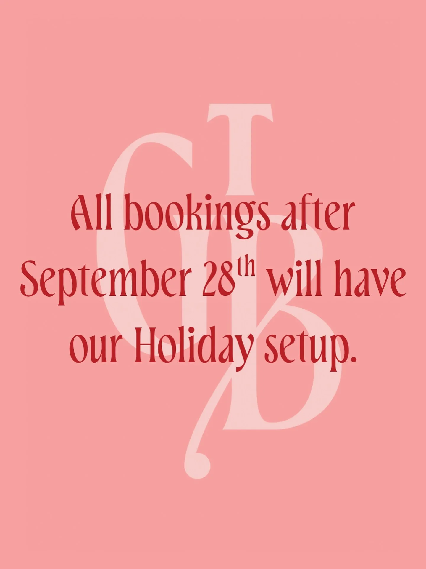 You asked, we listened! 🎄✨
Starting Oct 3, all bookings at The Ginger Birdie will feature our Holiday setup. It&rsquo;s not pictured just yet, but here&rsquo;s what to expect: festive vibes will take over the front room (where you enter!), while the