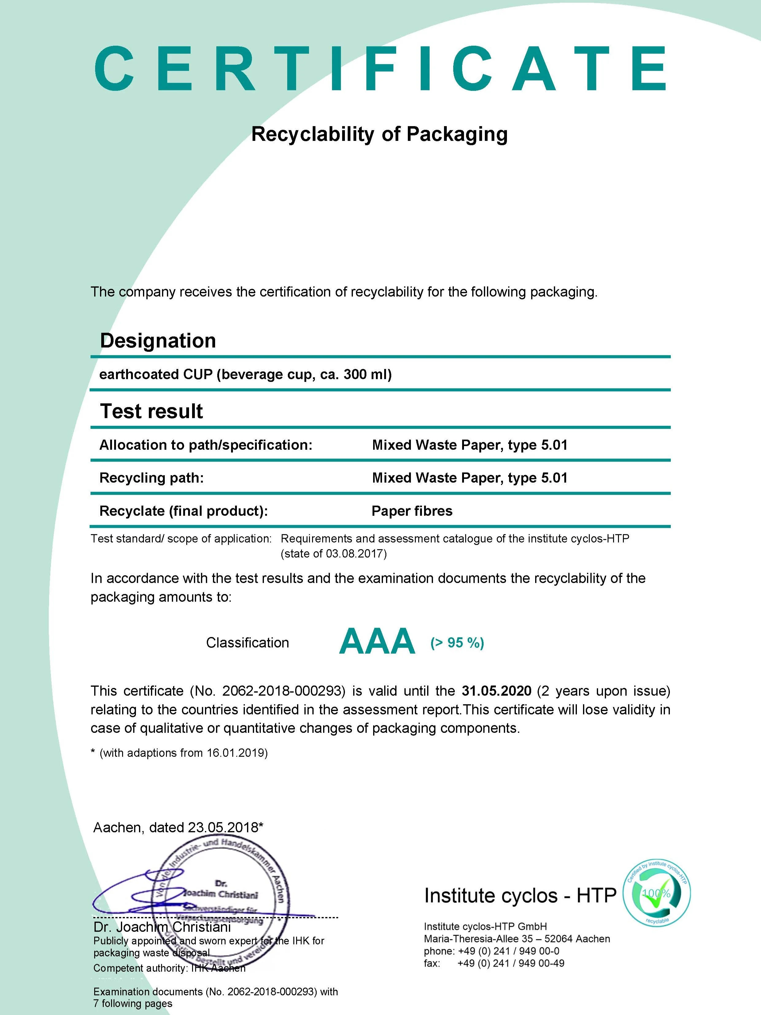 Smart Planet Technologies’ reCUP® achieves AAA rating