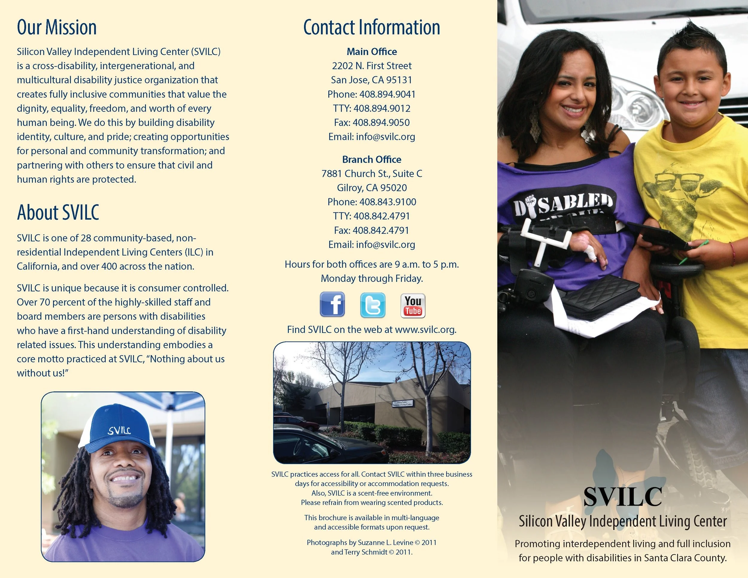 SVILC Brochure Tri-fold outside spread