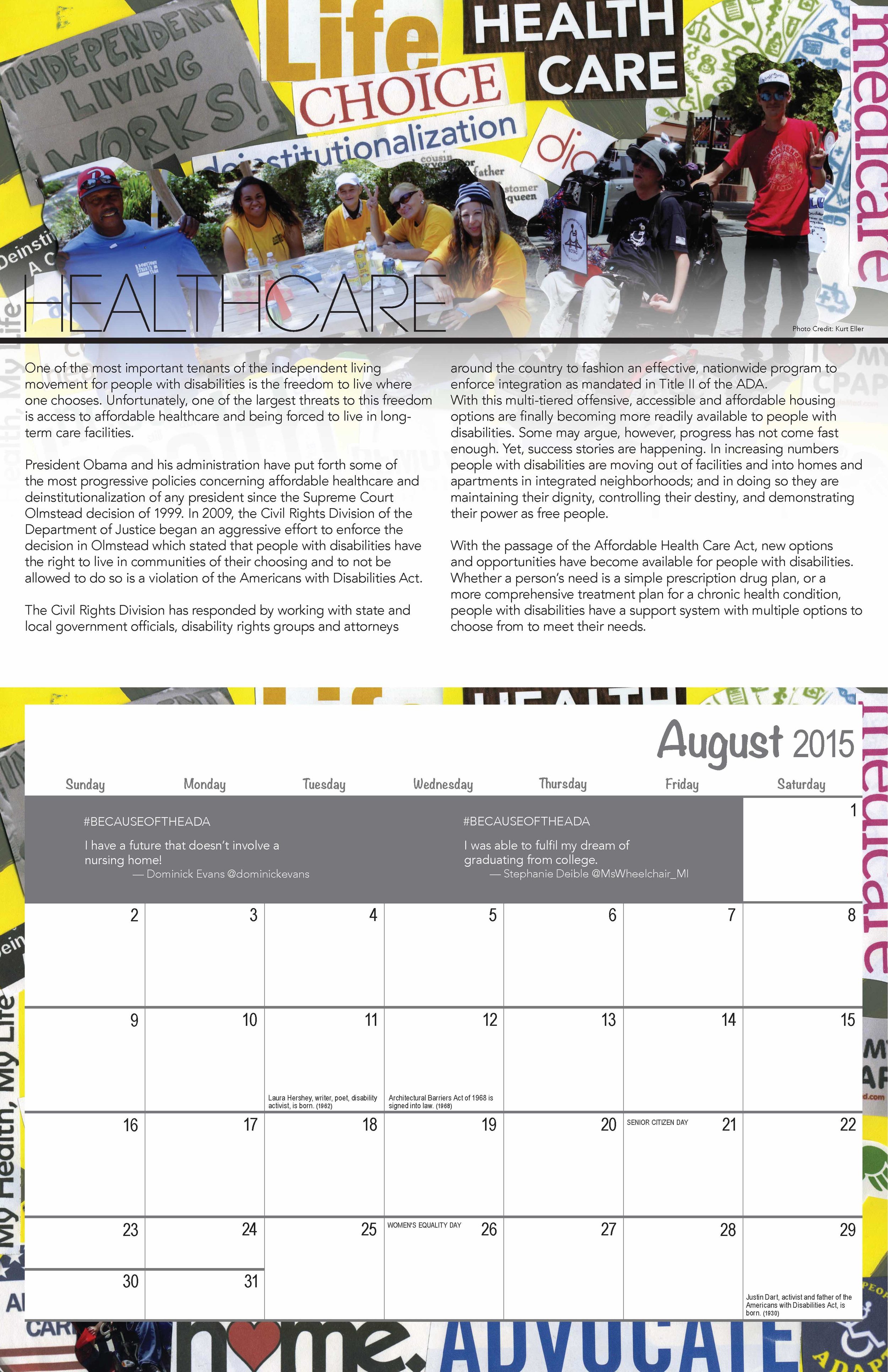   SVILC 2015 Calendar  August spread 