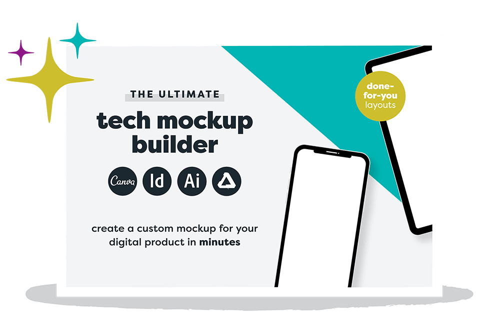 Download The Ultimate Tech Mockup Builder Basil Bark Customizable Canva And Adobe Templates