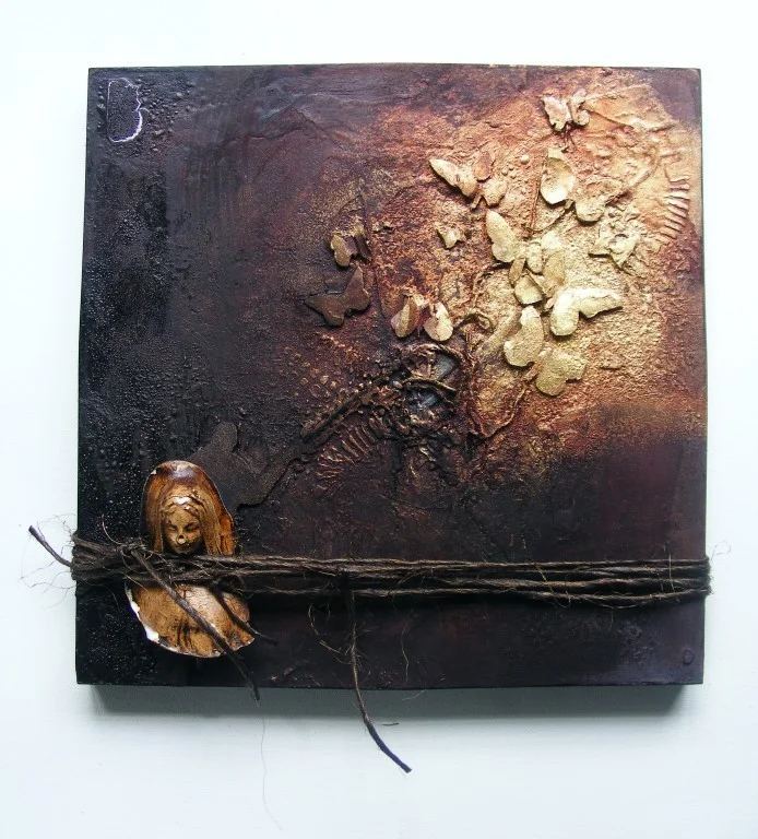 Refining I - mixed media on board - 30x30cm