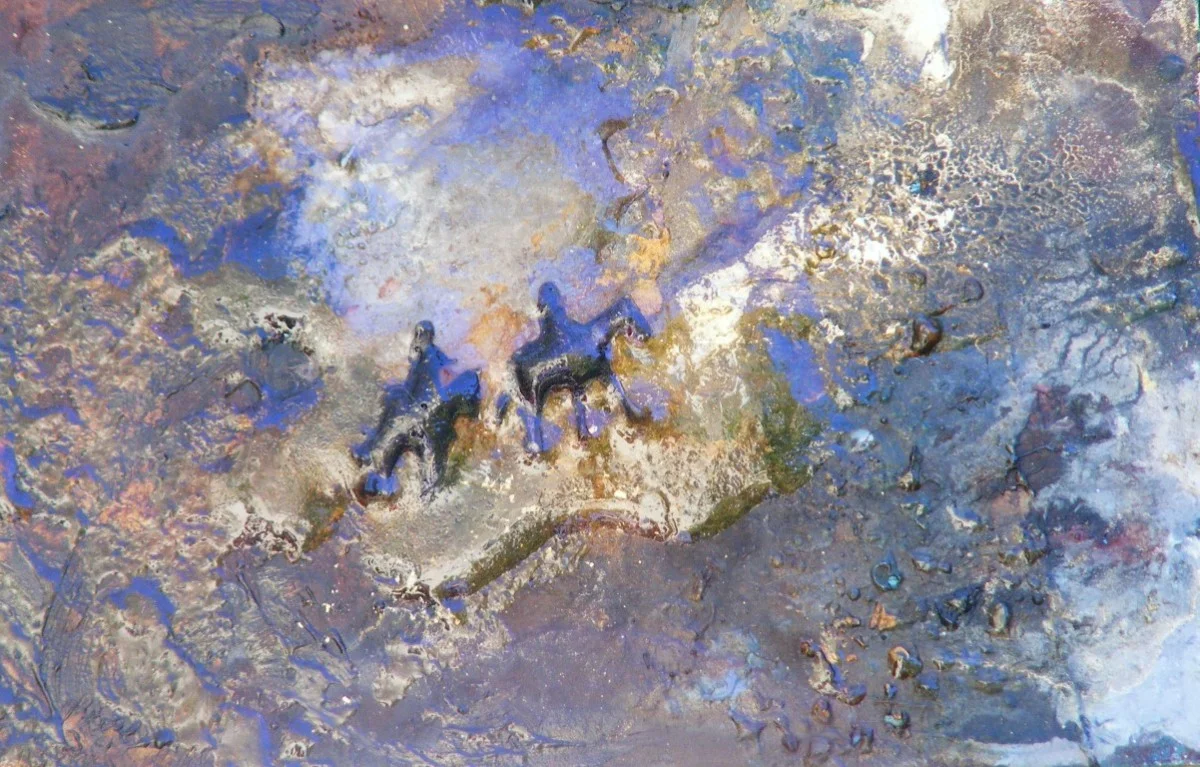 Gold, Memories III - mixed media on board - 10x15cm