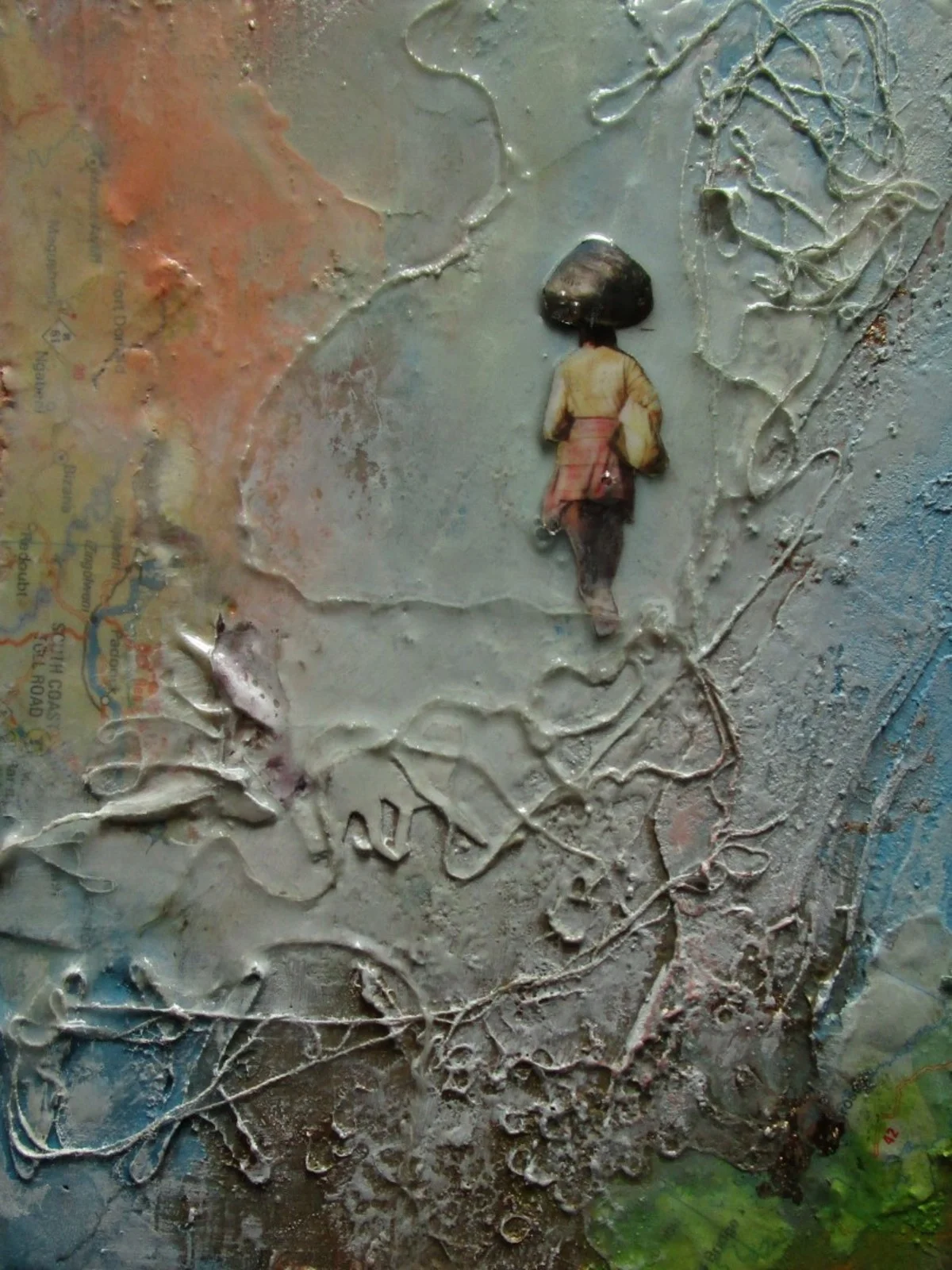 hopes ahead - mixed media on board - 16x12cm - SOLD