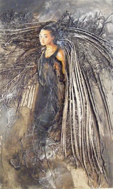 From the Forest, Strength - mixed media on board - 40x24cm
