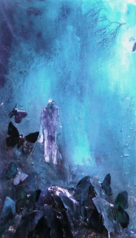 lara mellon - into the blue iii - mixed media on board - 26x15cma.jpg
