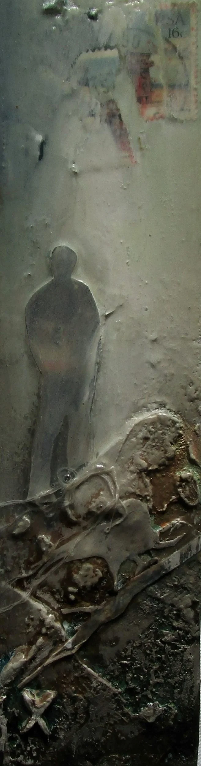 the still inside - mixed media on board - 18x5cm - SOLD