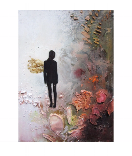  Butterfly Wing - Mixed Media on Board - 16x12cm 