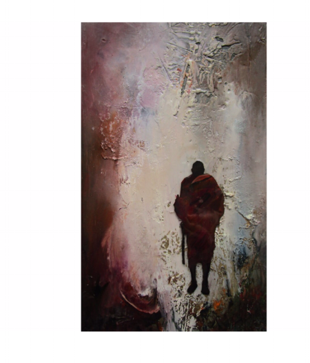  Brave and True I - Mixed Media on Board - 23x14cm - SOLD 