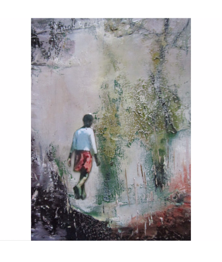  Grace Walking - Mixed Media on Board - 16x12cm - SOLD 