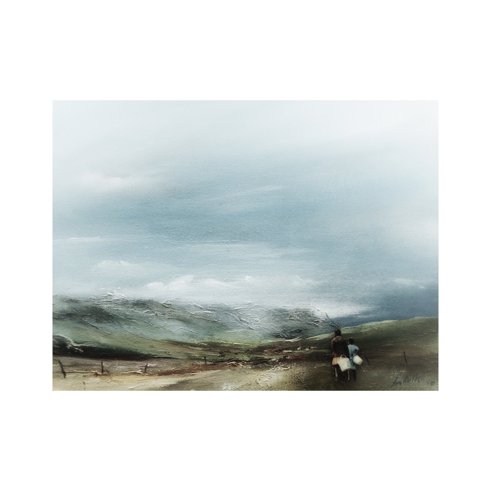 Clarens Gentle Slopes - Oil on Canvas with photo image - 23x30cm - wb.JPG