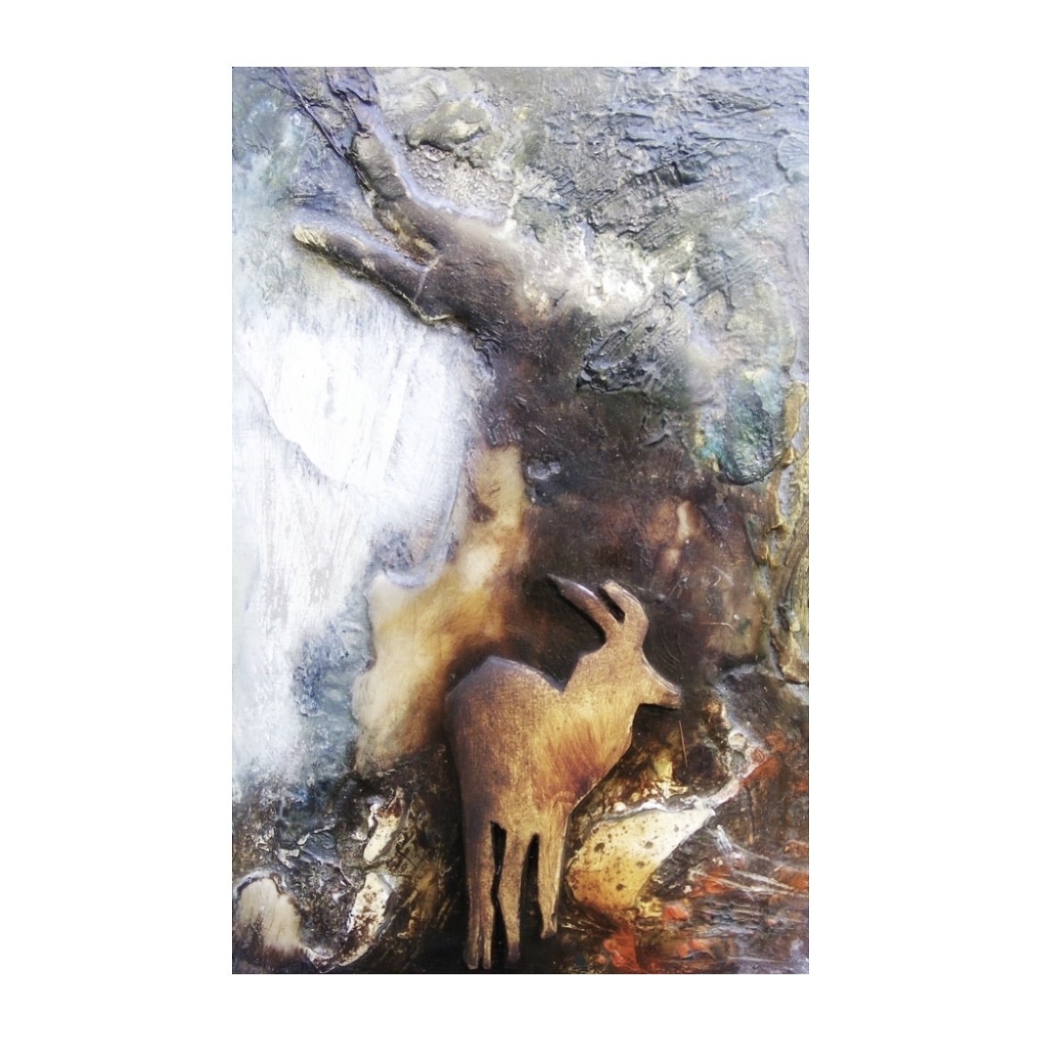 Deer  Shadow - Mixed Media on Board - 15x10cm - wb.JPG