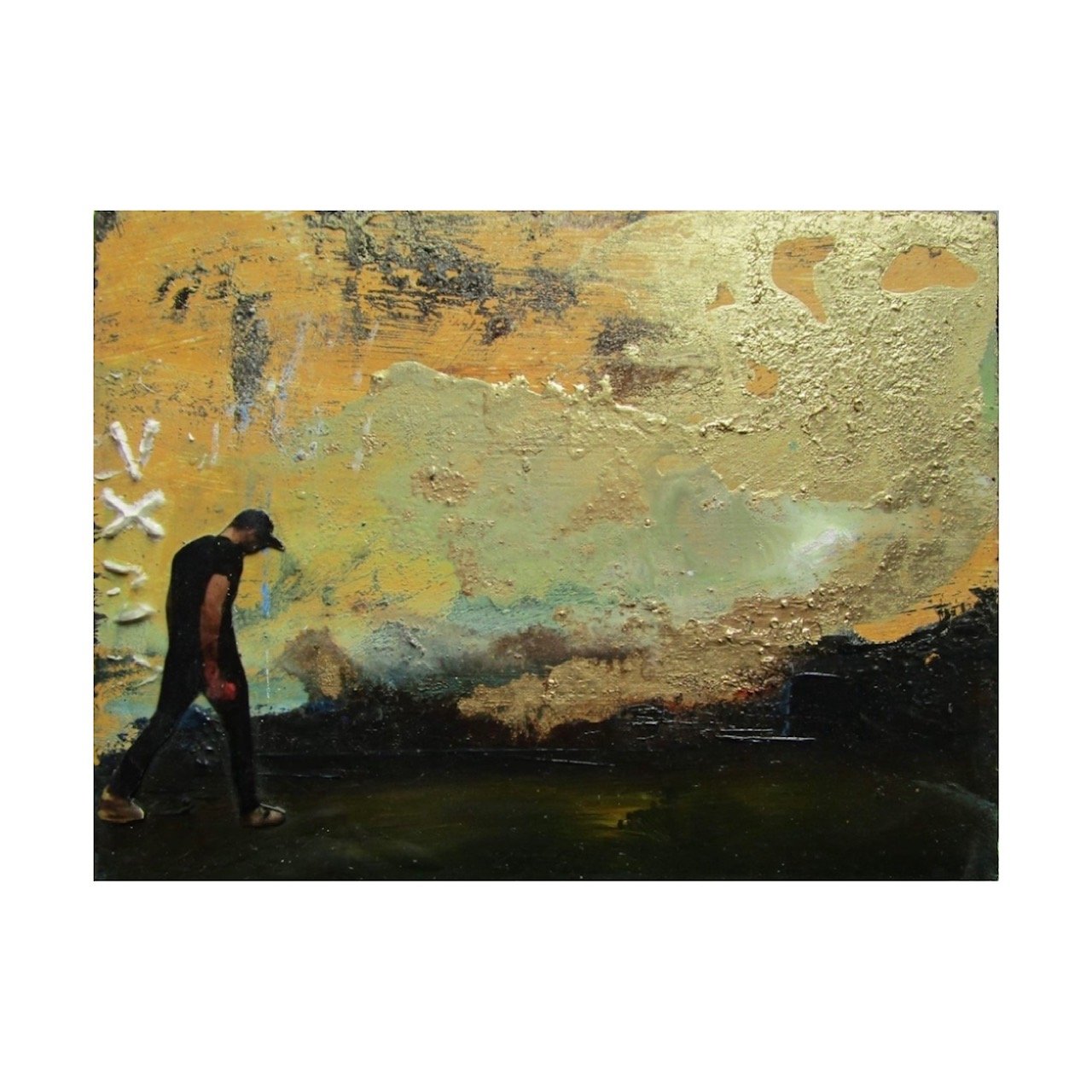 Finding Gold I - Mixed Media on Board - 12x16cm - wb.JPG