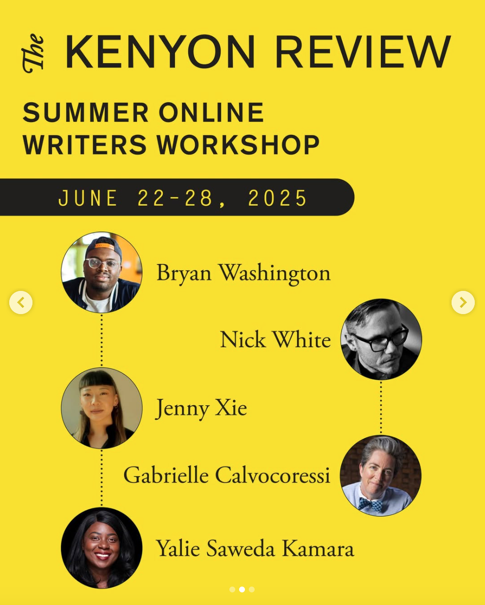 Kenyon Review Online Summer Workshops