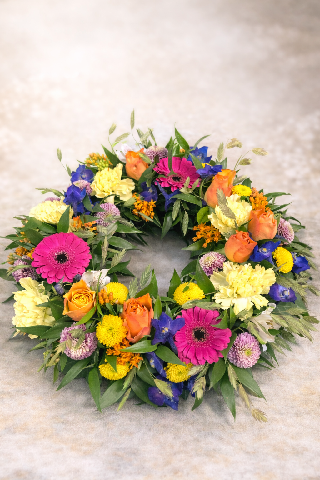 Rundbunden krans Floristens val