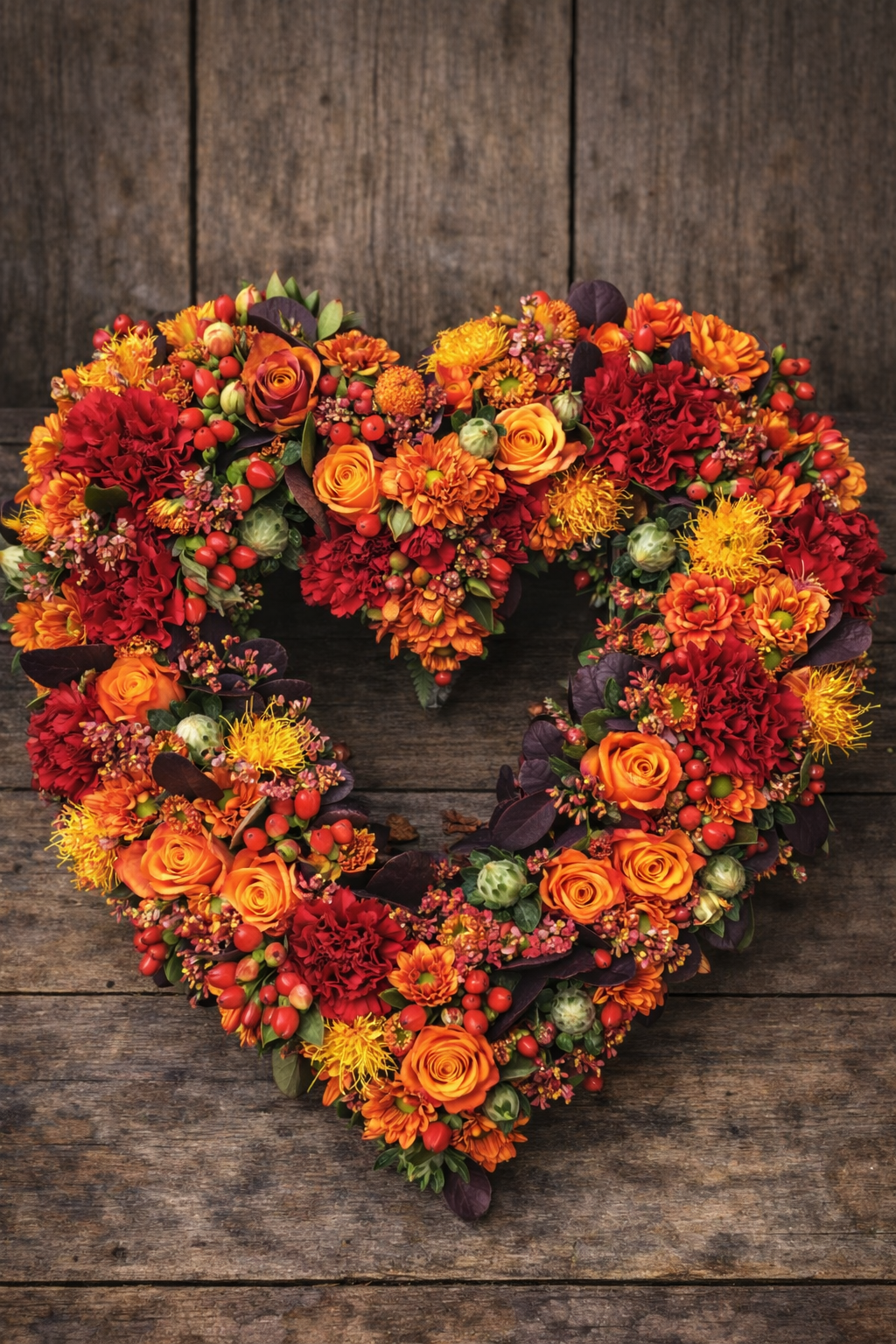 Öppna hjärtan Floristen skapar